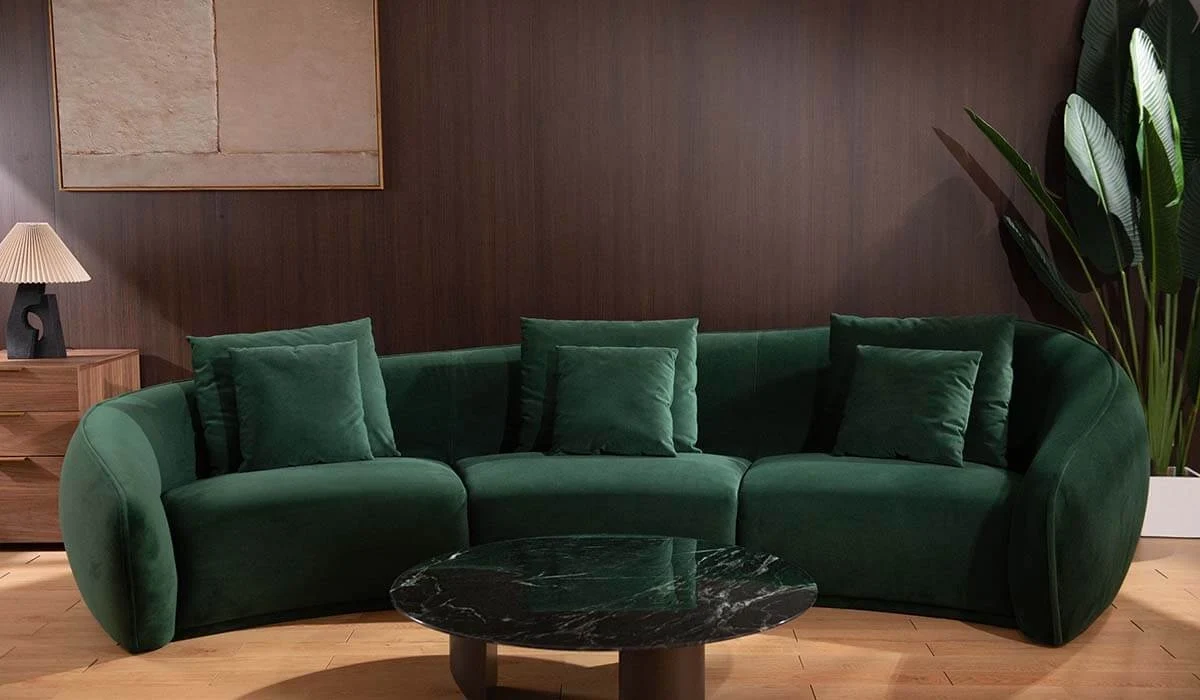 Contemporary Velvet Sofa